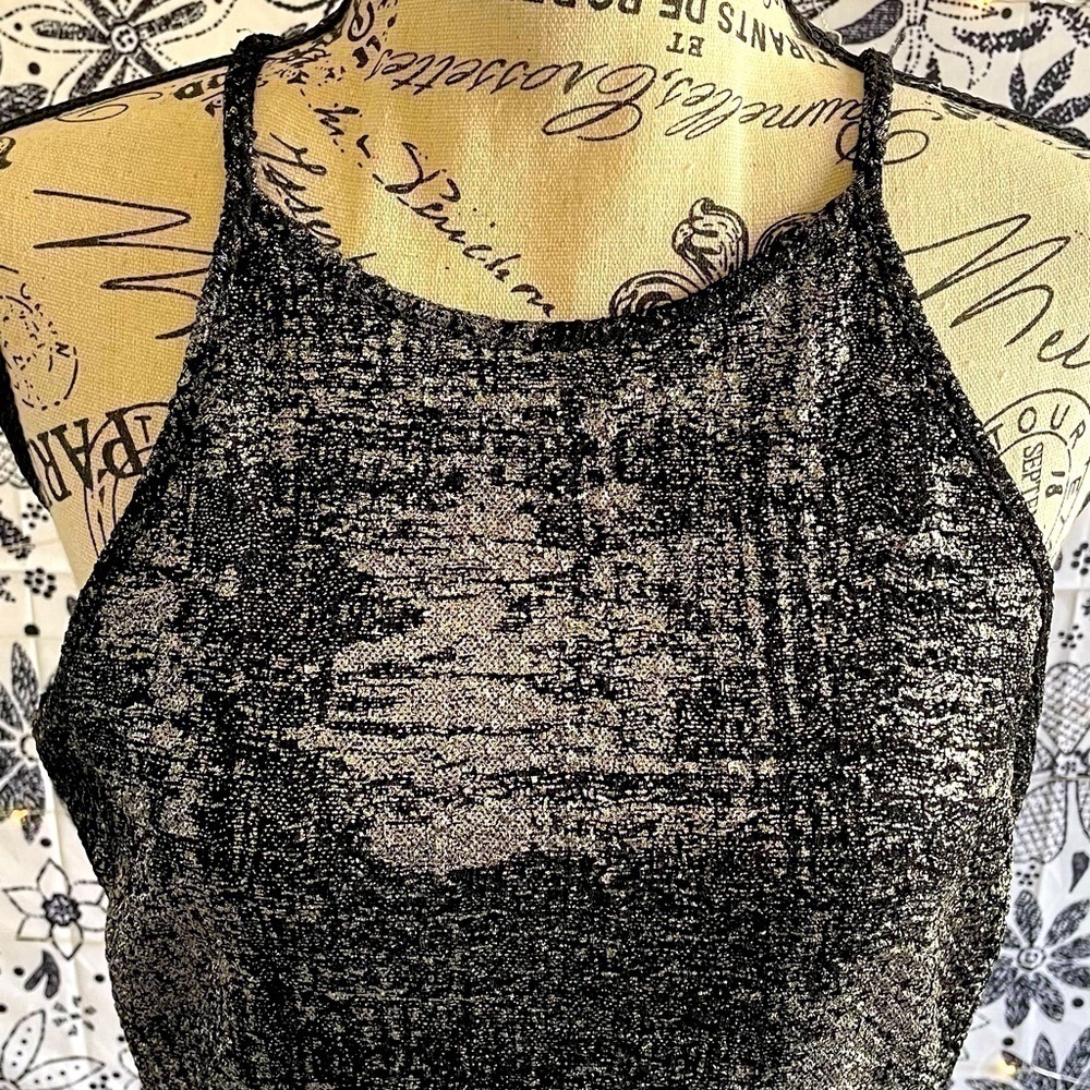 Monteau gold and black halter dress - Picture 2 of 6